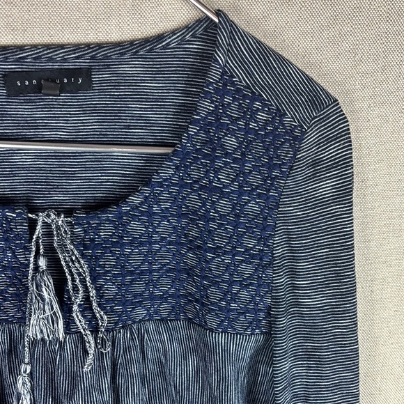 Sanctuary > Blue Long Sleeve Shirt Extra Small - Picture 3 of 12